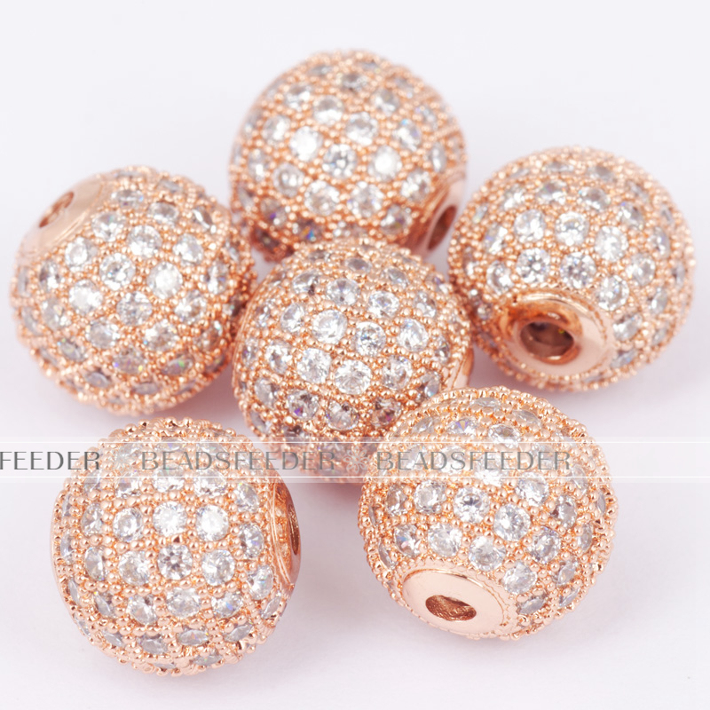 14mm clear CZ shamballa round ball bead Micro Pave Bead,Clear Cubic Zirconia CZ beads,for men and women Bracelet