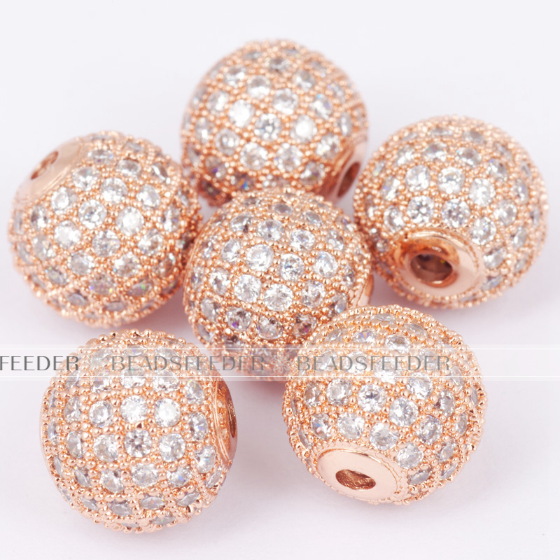 16mm clear CZ shamballa round ball bead Micro Pave Bead,Clear Cubic Zirconia CZ beads,for men and women Bracelet