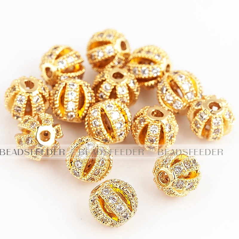 6mm clear CZ shamballa round ball bead Micro Pave Bead,Clear Cubic Zirconia CZ beads,for men and women Bracelet