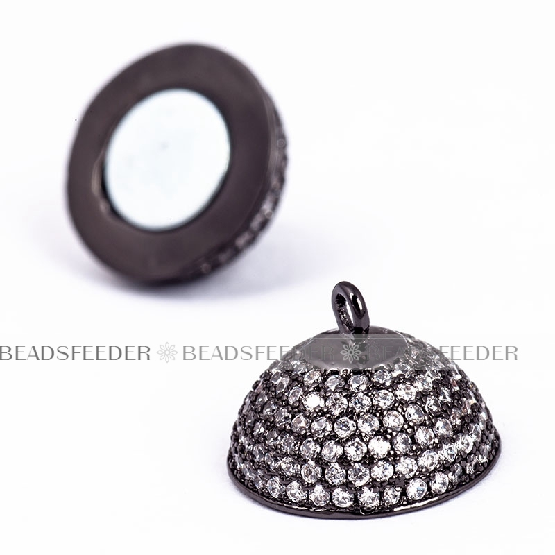 14mm Super strong round ball N50 Magnetic Clasp for bracelet Necklace ,CZ micro pave Magnetic Jewelry Clasp, jewelry findings