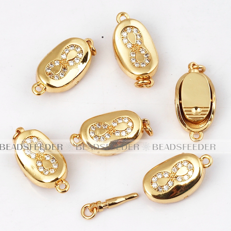 Bean shape with eternity shape clasp for bracelet and necklace