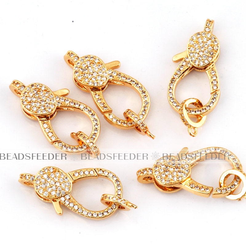 Clear CZ lobster clasp