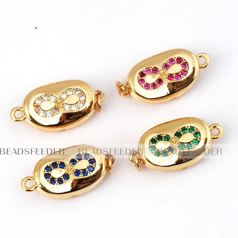 Bean shape with eternity shape clasp for bracelet and necklace