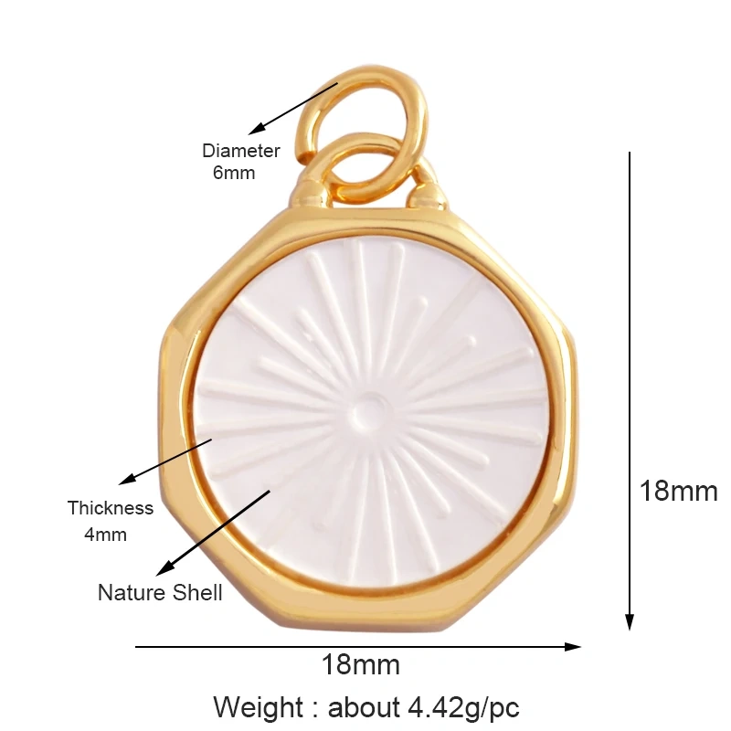 Shell Pearl 18K Gold Plated Life Tree Angel Charm Pendant,Holy Religious Jesus Virgin Mary Jewelry Necklace Accessories Supplies