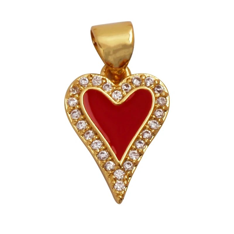 Peace Sign Feather Talisman Amulet Witch Religious Style Charm Pendant,MAMA Love Heart Wiccan Zircon Necklace Jewelry Findings