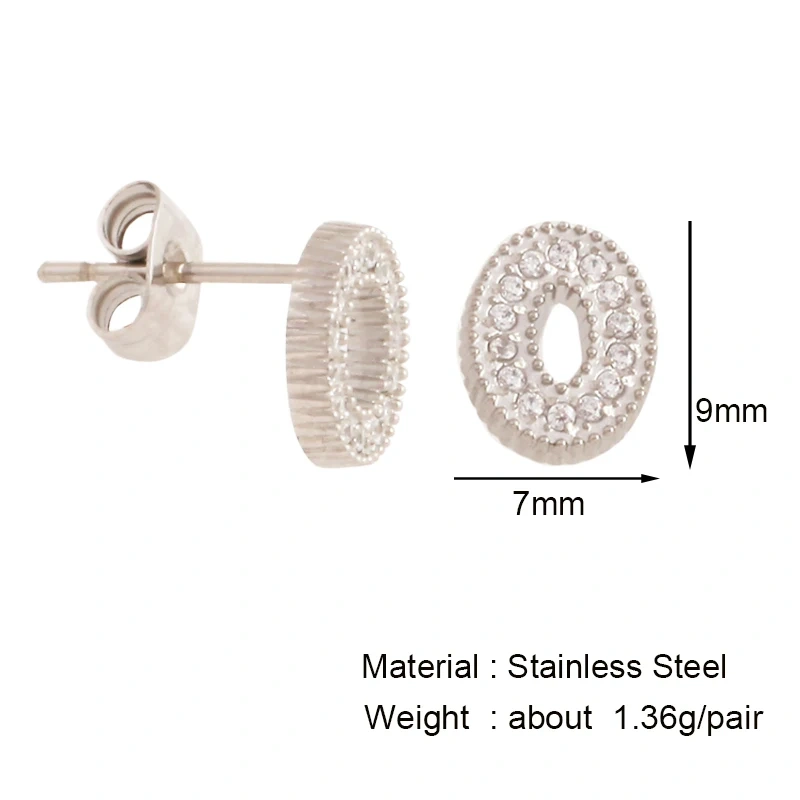 Fashion Love Heart Charm Earring,Rectangle Square Oval Round Geometry Ear Stud,316 Stainless Steel Gold Plated Jewelry Supplies