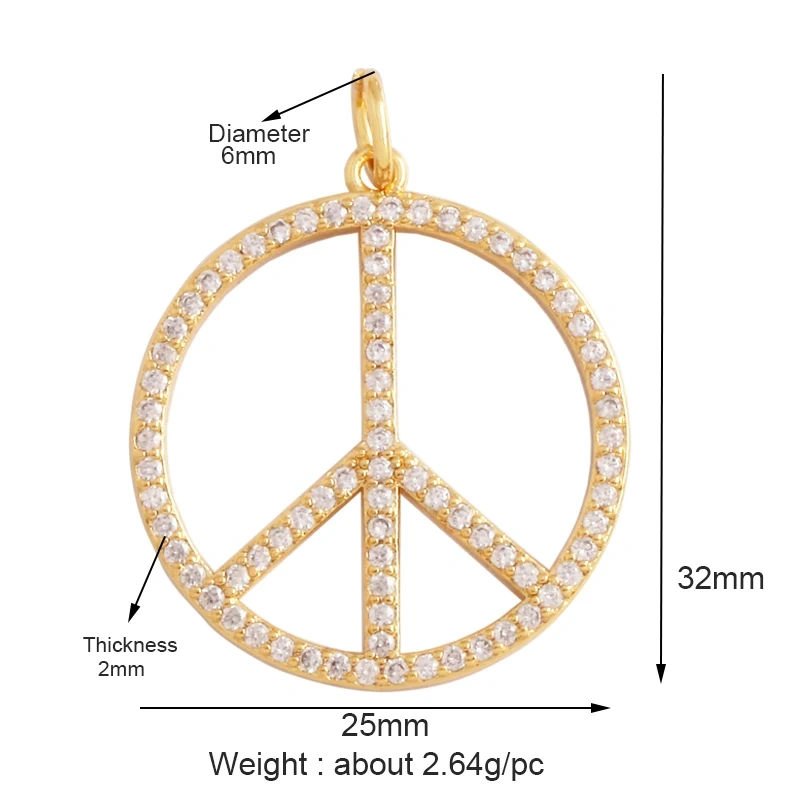 Peace Sign Feather Talisman Amulet Witch Religious Style Charm Pendant,MAMA Love Heart Wiccan Zircon Necklace Jewelry Findings