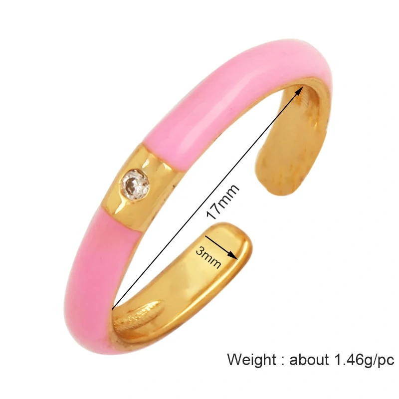 Fashion Colorful Eye Water Drop Shape Finger Ring,18K Gold Plated Zircon Open Adjustable Rings Charm Jewelry Findings Supplies