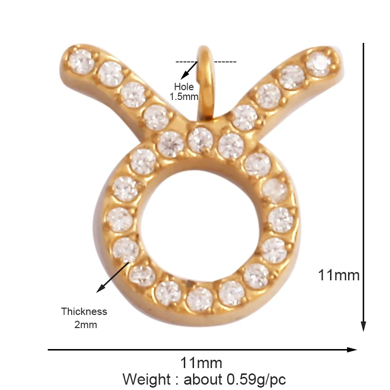 Trendy Charm Zodiac Horoscope Sign Medallion Pendant,316 Stainless Steel Sparkle for Necklace Bracelet Jewelry Making Supplies
