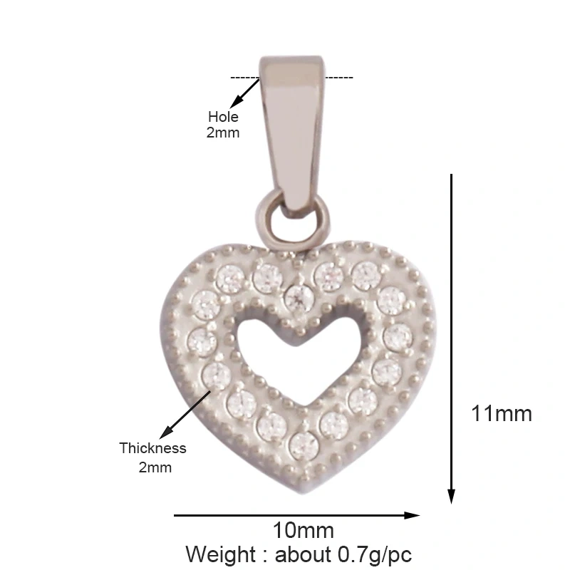 Heart Round Oval Rectangle Square Water Drop 316 Stainless Steel Geometry Charm Pendant,DIY Bracelet Necklace Components Supply