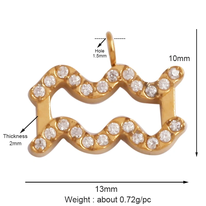 Trendy Charm Zodiac Horoscope Sign Medallion Pendant,316 Stainless Steel Sparkle for Necklace Bracelet Jewelry Making Supplies