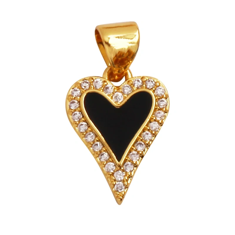 Peace Sign Feather Talisman Amulet Witch Religious Style Charm Pendant,MAMA Love Heart Wiccan Zircon Necklace Jewelry Findings