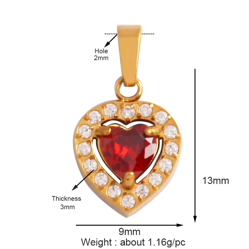 Heart Round Oval Rectangle Square Water Drop 316 Stainless Steel Geometry Charm Pendant,DIY Bracelet Necklace Components Supply