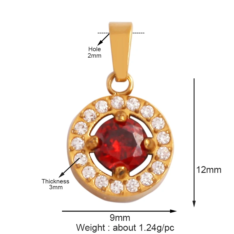 Heart Round Oval Rectangle Square Water Drop 316 Stainless Steel Geometry Charm Pendant,DIY Bracelet Necklace Components Supply