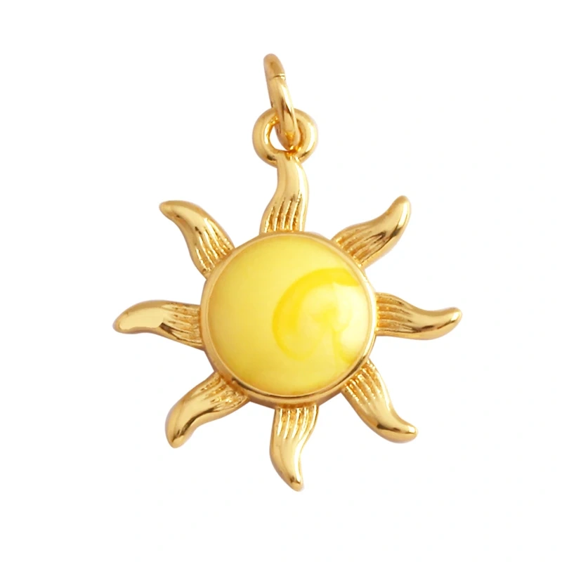 Trendy Shining Moon Star Sun Tellurion Celestial Compass Charm Pendant in Gold Colour , Jewelry Necklace Bracelet Making Supply S39