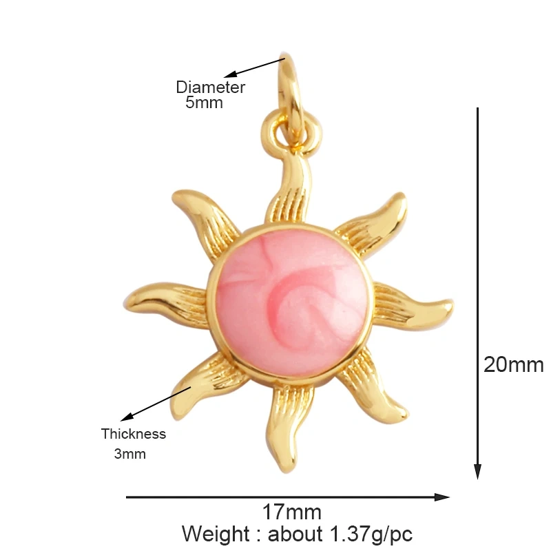 Trendy Shining Moon Star Sun Tellurion Celestial Compass Charm Pendant in Gold Colour , Jewelry Necklace Bracelet Making Supply L43