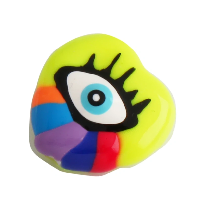 Trendy Unique Colourful Turkish Evil Luck Eye Charm Pendant,Love Heart DIY Bracelet Necklace Connector Components Supplies