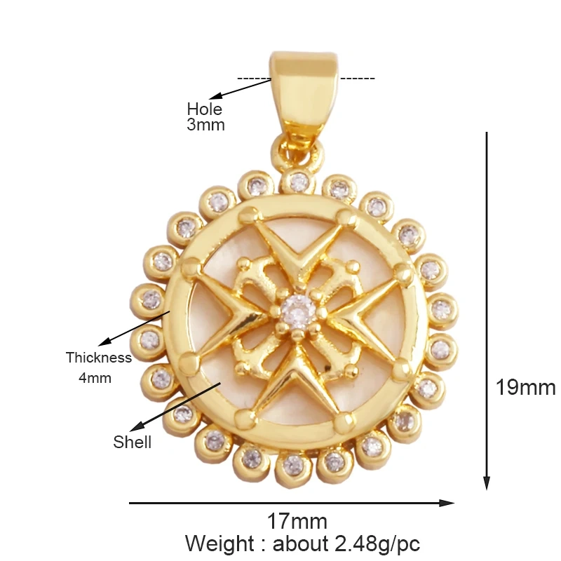 Trendy Shining Moon Star Sun Tellurion Celestial Compass Charm Pendant in Gold Colour , Jewelry Necklace Bracelet Making Supply S39