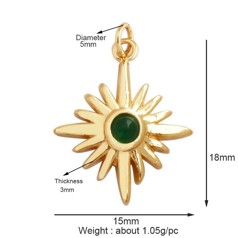 Trendy Shining Moon Star Sun Tellurion Celestial Compass Charm Pendant in Gold Colour , Jewelry Necklace Bracelet Making Supply