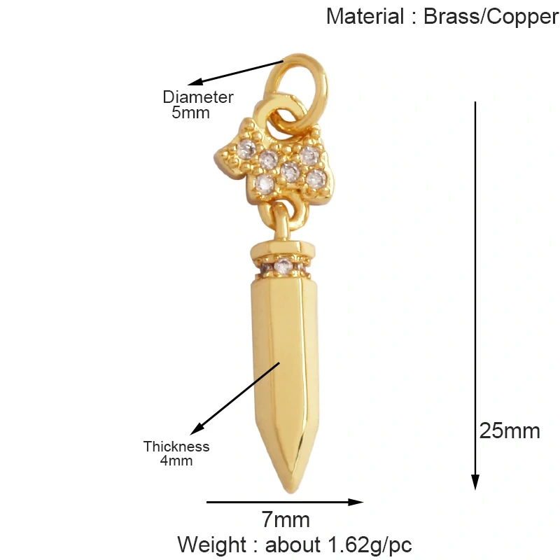 Trendy Triangle Oval Round Dice Geometry Charm Pendant,18K Gold Plated Necklace Bracelet for Jewelry Findings Daily Supplies