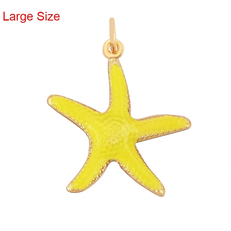 Trendy Multicolor Enamel Scallop Starfish Dolphin Seahorse Charm Necklace Pendant,Summer Beach Holiday Jewelry Components Supply L34