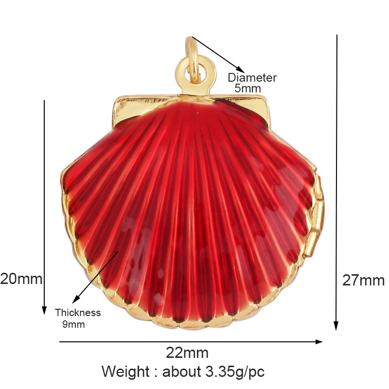 Trendy Multicolor Enamel Scallop Starfish Dolphin Seahorse Charm Necklace Pendant,Summer Beach Holiday Jewelry Components Supply L34