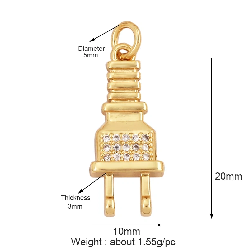 Trendy Perfume Bottle Coffee Cup Wine Glass Charm Pendant,18K Gold Plated Necklace Bracelet for Jewelry Findings Daily Supplies