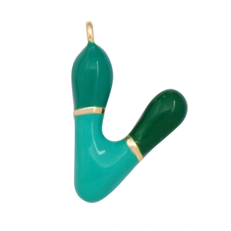 Fashion Colorful Creativity 18K Gold Plated Initial Name A-Z Letter Charm Pendant,Necklace Jewelry Findings Accessories Supplies K40