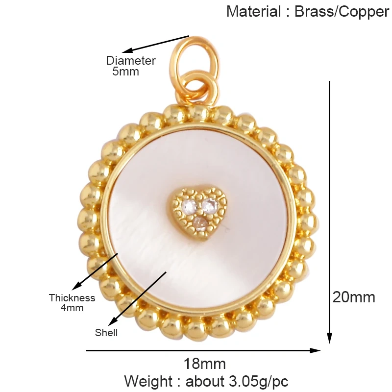 Trendy Shining Star Moon Sun Sea Charm Pendant,18K Gold Inlaid CZ Zirconia Jewelry Findings Necklace Bracelet Making Supply K52