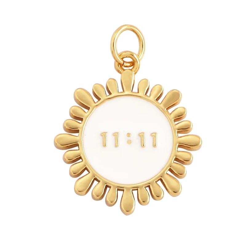 New Style Number Eleven Happy Face Round Charm Pendant,Fashion Zircon Necklace Bracelet Pendant Handmade Jewelry Accessories M61