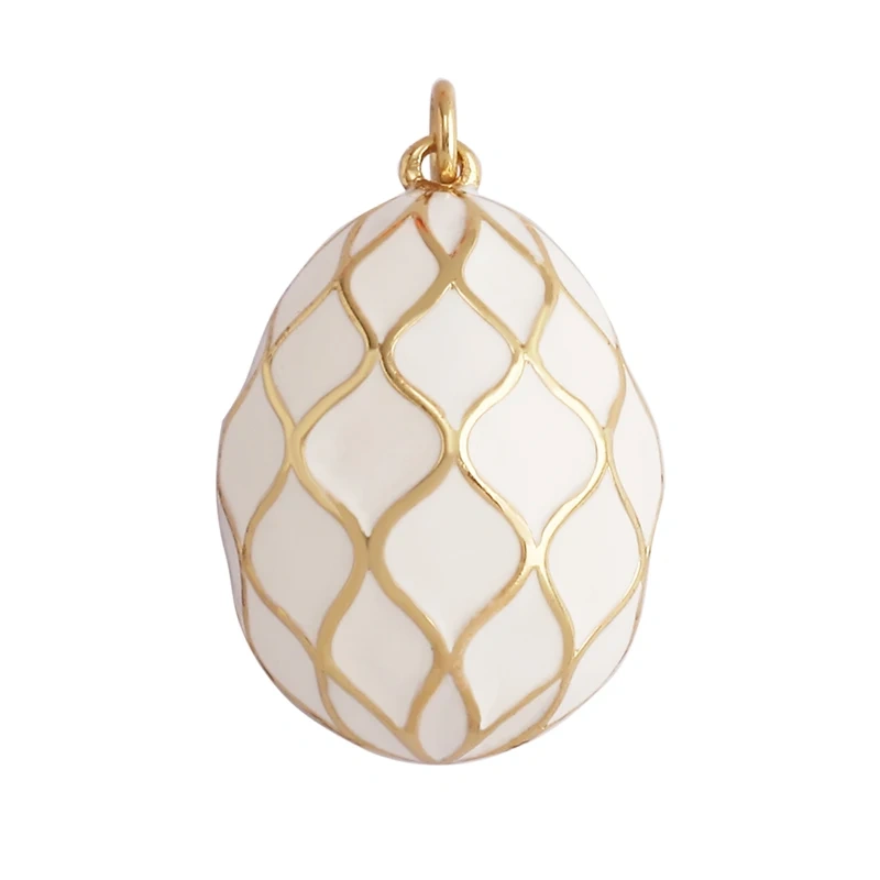 New Style Rabbit Enamel Ball Shape Big Size Charm Pendant,Fashion Gold Plated Water Ripples DIY Necklace Jewelry Accessories