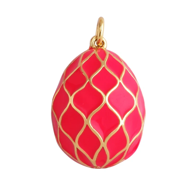 New Style Rabbit Enamel Ball Shape Big Size Charm Pendant,Fashion Gold Plated Water Ripples DIY Necklace Jewelry Accessories