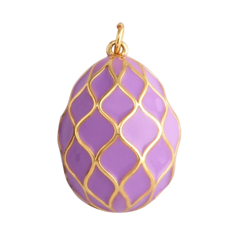 New Style Rabbit Enamel Ball Shape Big Size Charm Pendant,Fashion Gold Plated Water Ripples DIY Necklace Jewelry Accessories