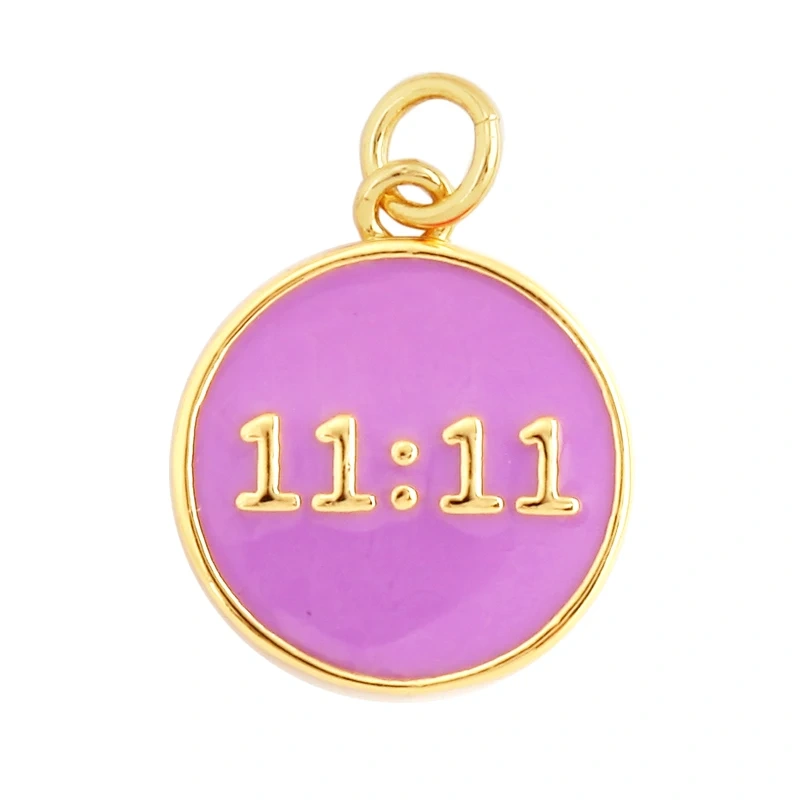 New Style Number Eleven Happy Face Round Charm Pendant,Fashion Zircon Necklace Bracelet Pendant Handmade Jewelry Accessories M61