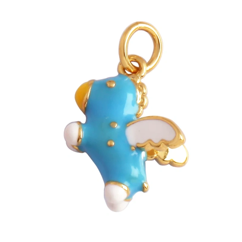 Trendy Star Moon Colorful Charm Pendant,Mini Five-Pointed Star 18K Gold Cubic Zirconia CZ Paved,Jewelry Necklace Accessories L09