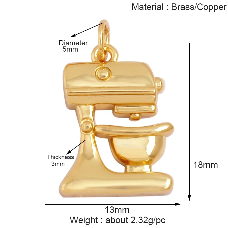 Trendy Motorbike Aircraft Cap Bag Glove Mask Charm Pendant,18K Gold Plated Necklace Bracelet Jewelry Findings Daily Supplies K41