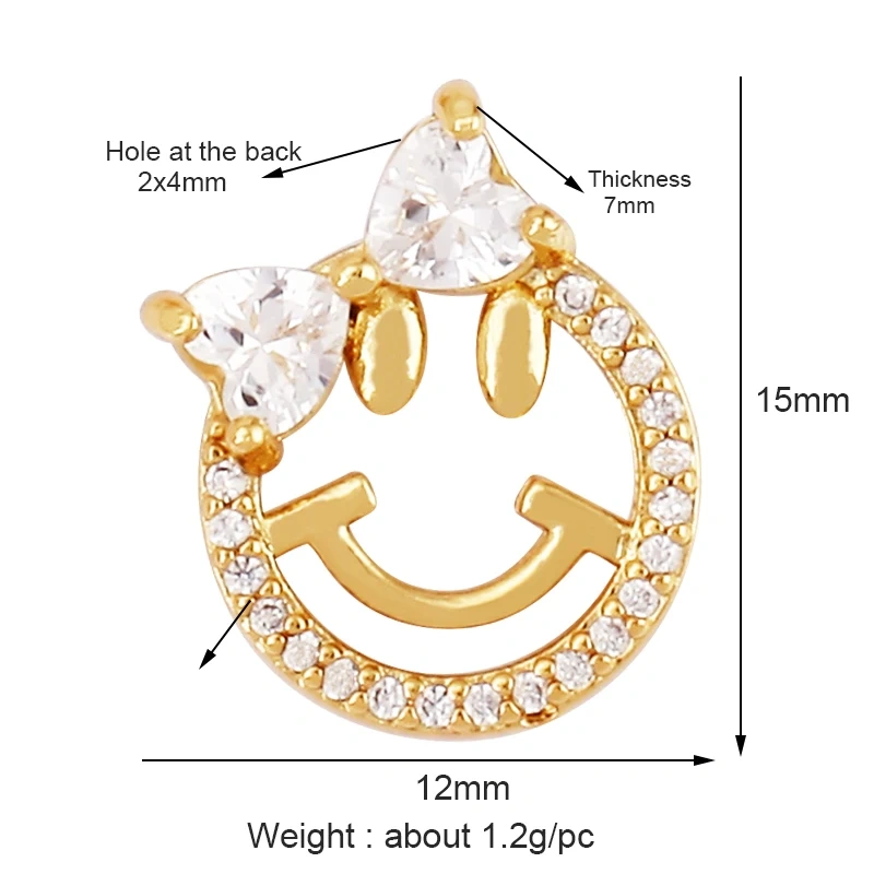 Happy Cry Face Expression Emotion  Love Call Me  Charm Pandent in Gold Colour, Jewelry Necklace Bracelet Making Supplies L92