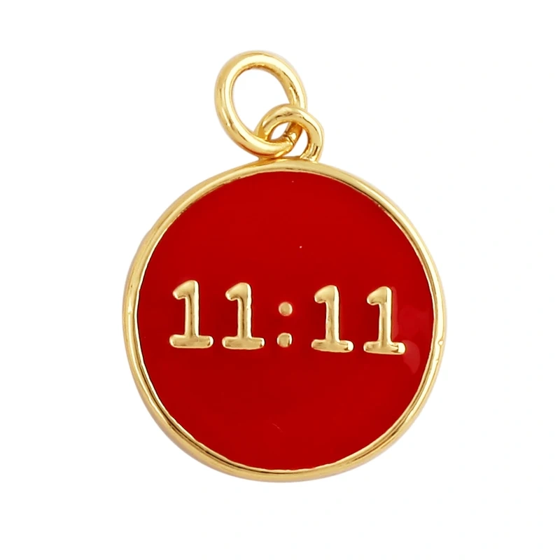 New Style Number Eleven Happy Face Round Charm Pendant,Fashion Zircon Necklace Bracelet Pendant Handmade Jewelry Accessories M61