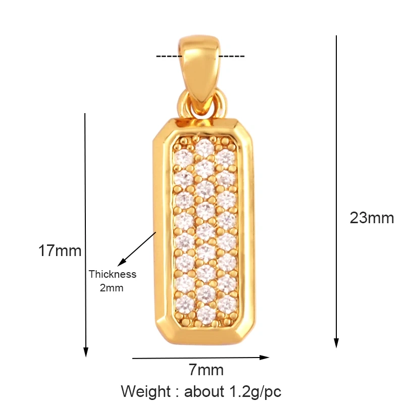 Delicacy Fashion Arrow Tie Geometric Cubic Zirconia CZ Paved Charm Pendant,18K Real Gold Plated Colour,Craft Jewelry Supply L17