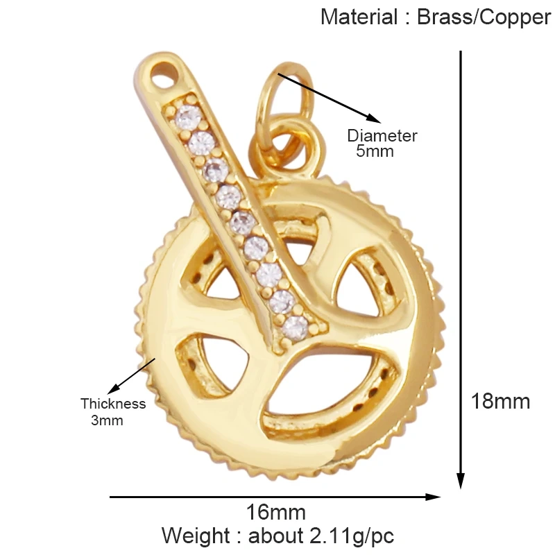 Trendy Motorbike Aircraft Cap Bag Glove Mask Charm Pendant,18K Gold Plated Necklace Bracelet Jewelry Findings Daily Supplies K41