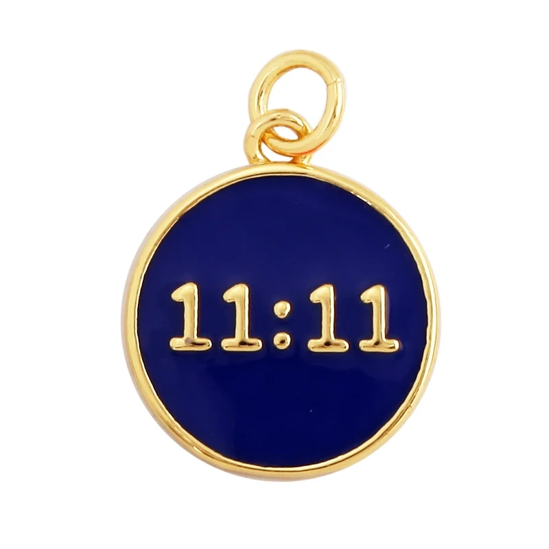 New Style Number Eleven Happy Face Round Charm Pendant,Fashion Zircon Necklace Bracelet Pendant Handmade Jewelry Accessories M61