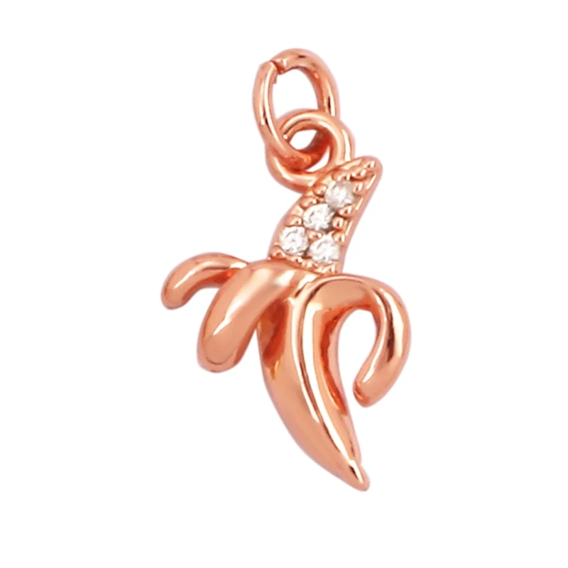 Cherry Pineapple Banana Cactus Mushroom Coconut Tree 18K Gold Charm Pendant,Bangle Earring Necklace Jewelry Findings Supply N30