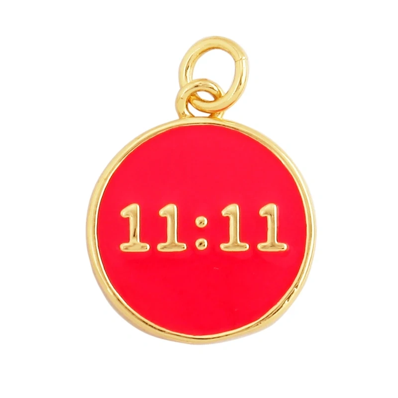 New Style Number Eleven Happy Face Round Charm Pendant,Fashion Zircon Necklace Bracelet Pendant Handmade Jewelry Accessories M61