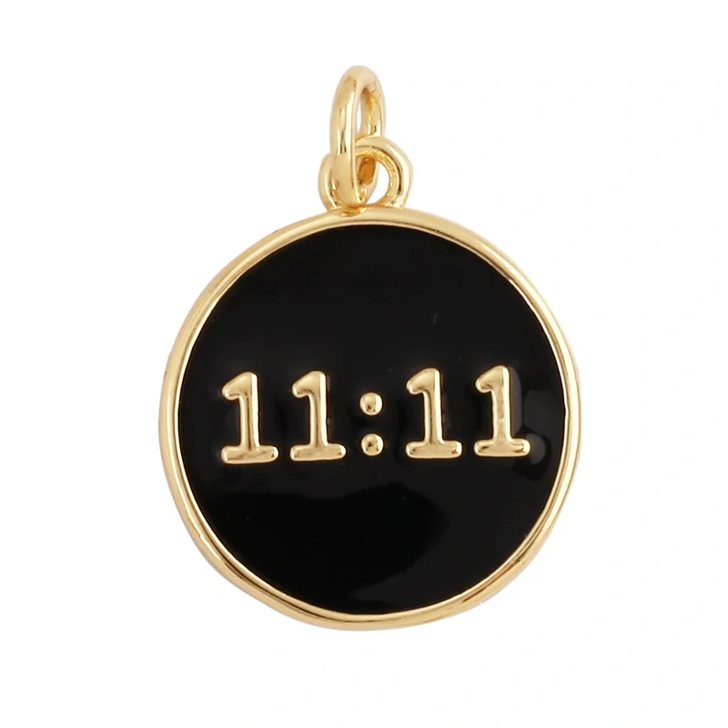 New Style Number Eleven Happy Face Round Charm Pendant,Fashion Zircon Necklace Bracelet Pendant Handmade Jewelry Accessories M61