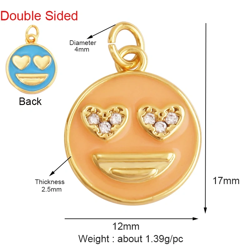 Happy Cry Face Expression Emotion  Love Call Me  Charm Pandent in Gold Colour, Jewelry Necklace Bracelet Making Supplies L92