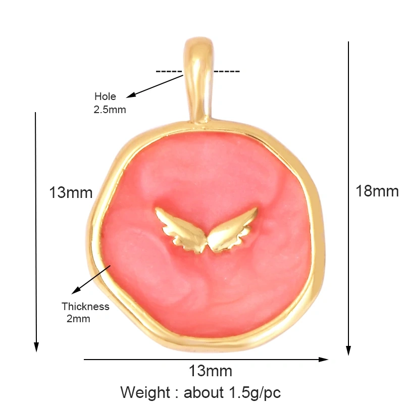 Angel Wing Flash Bolt Moon Star Heart Enamel Attachment for Necklace Bracelet Earring,Handy Craft Jewelry Supply Wholesale K07