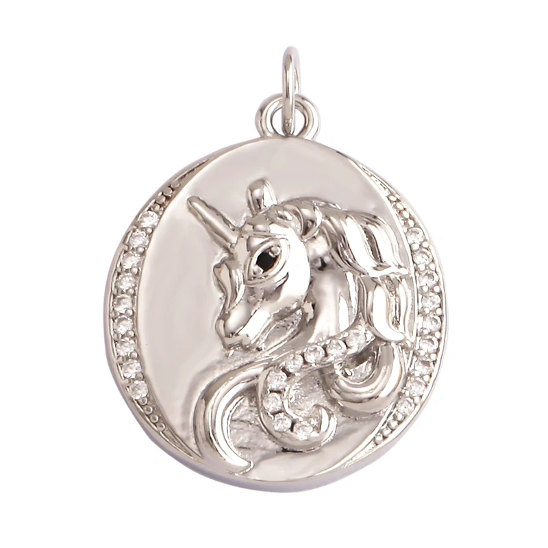 Unique Fine Bear Cow Unicorn Giraffe Dinosaur Camel Fox Animal Charm Pendant,Cute 18K Gold Necklace Bracelet Jewelry Supply L43