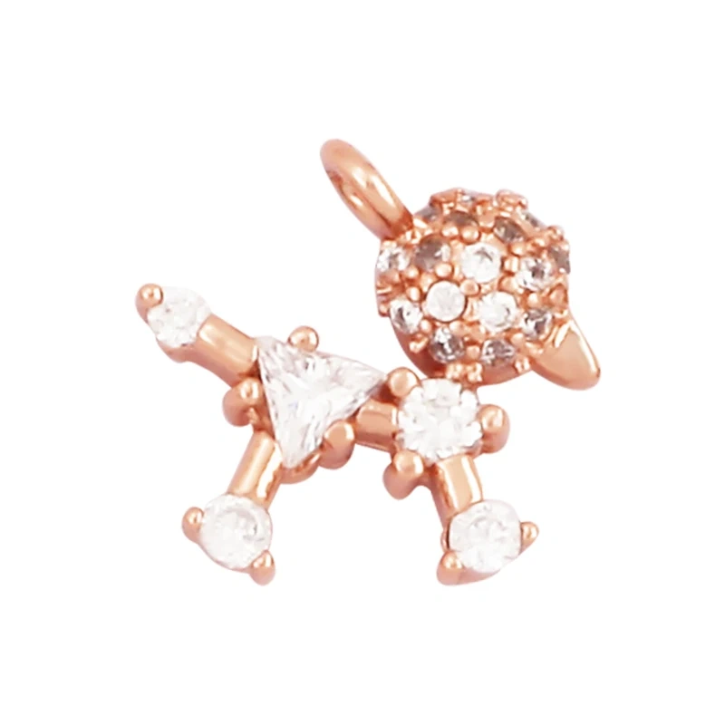 Unique Fine Bear Cow Unicorn Rabbit Giraffe Dinosaur Camel Fox Animal Charm Pendant,Cute 18K Gold Necklace Bracelet Jewelry Supply L43