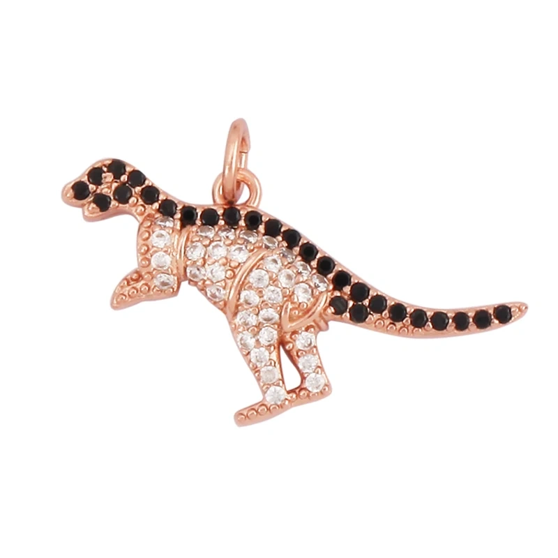 Unique Fine Bear Cow Unicorn Rabbit Giraffe Dinosaur Camel Fox Animal Charm Pendant,Cute 18K Gold Necklace Bracelet Jewelry Supply L43