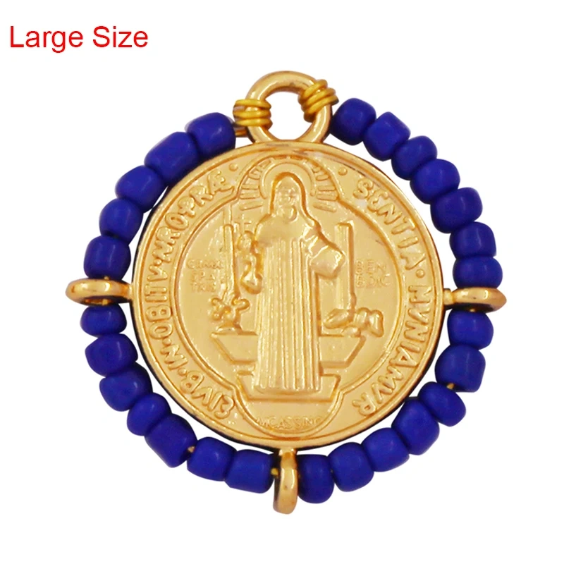 Fashion Bohemian Style Colourful Seed Glass Beads Charm Pendant,Religious Jesus Virgin Mary Jewelry Necklace Bracelet Supply K50